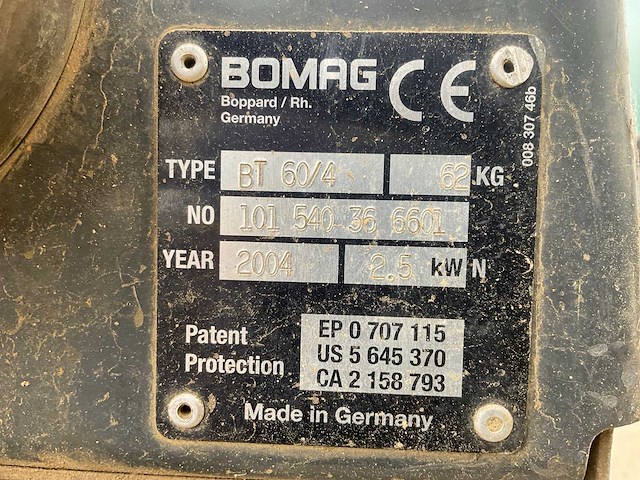 Bomag bt60/4 trilstamper (2x) - afbeelding 3 van  11