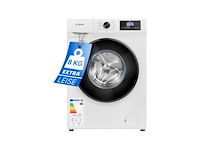 Bomann wa 7185 w wasmachine - 8kg - 1400 toeren - 15 programma's - stoomfunctie - energieklasse a - duits display - afbeelding 1 van  13