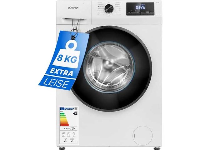 Bomann wa 7185 w wasmachine 8kg 1400 toeren - afbeelding 1 van  7