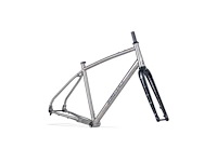 Bombtrack beyond ti frame fork kit titanium/black l - 52 frameset - afbeelding 3 van  9