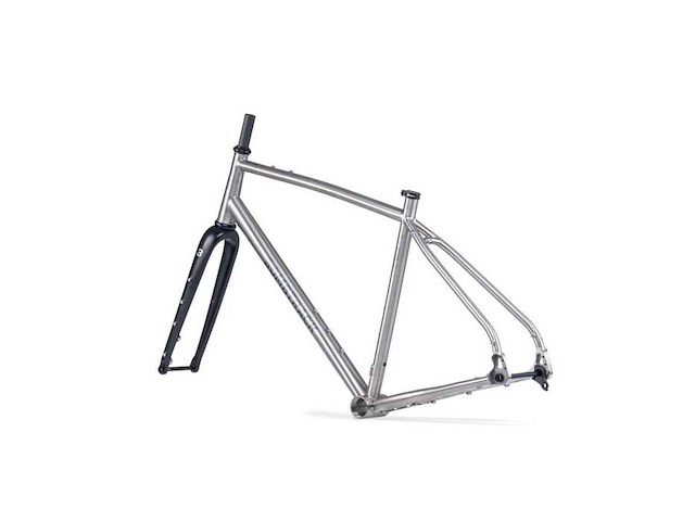 Bombtrack beyond ti frame fork kit titanium/black l - 52 frameset - afbeelding 4 van  9