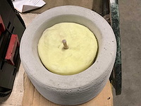 Bonfire lichtgrijs betonkaars (2x) - afbeelding 2 van  2