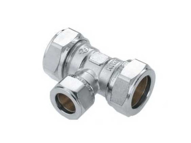 Bonfix - 82506 t-stuk 22x15x15mm vertind - knelfitting (33x) - afbeelding 1 van  2