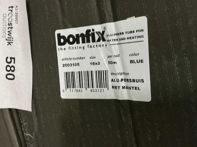 Bonfix 50m alu persbuis met mantel (2x) - afbeelding 2 van  3