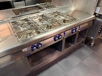 Bonnet - 6-pits gasfornuis met neutrale unit