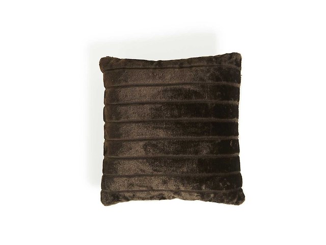 Bont kussen bruin 45x45cm (8x) - afbeelding 3 van  4