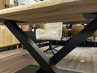 Boomstam eetkamertafel eiken 220cm, naturel - afbeelding 5 van  6