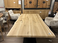 Boomstam eetkamertafel eiken 220cm, naturel - afbeelding 6 van  6