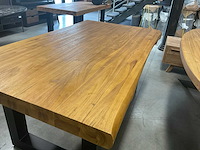 Boomstam eetkamertafel - afbeelding 2 van  14