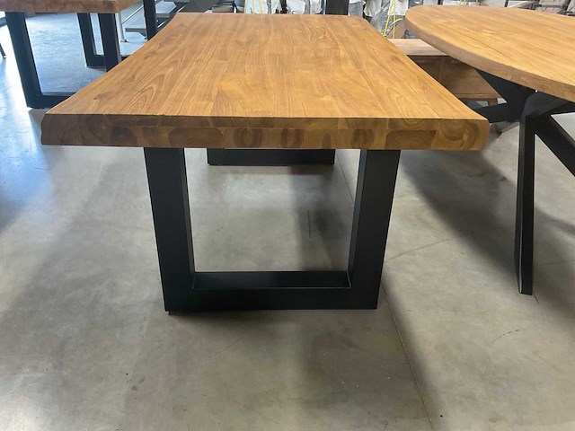 Boomstam eetkamertafel - afbeelding 3 van  14