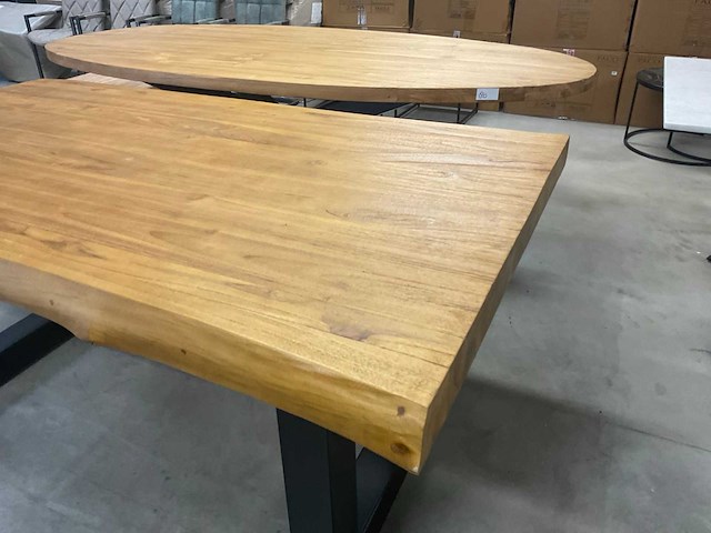 Boomstam eetkamertafel - afbeelding 10 van  14