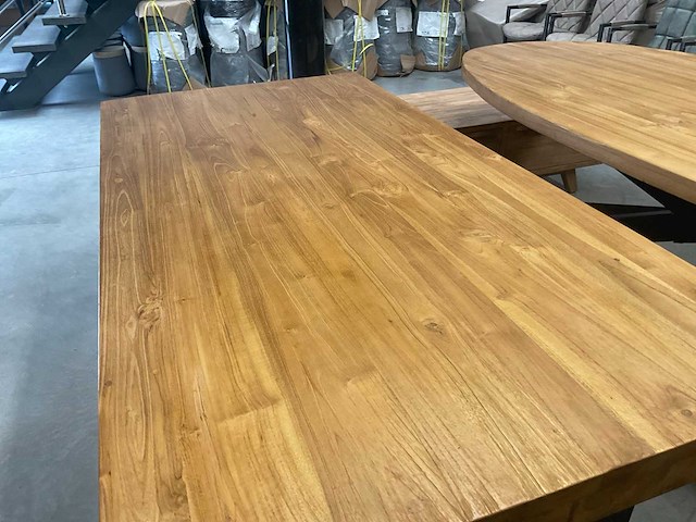 Boomstam eetkamertafel - afbeelding 3 van  14
