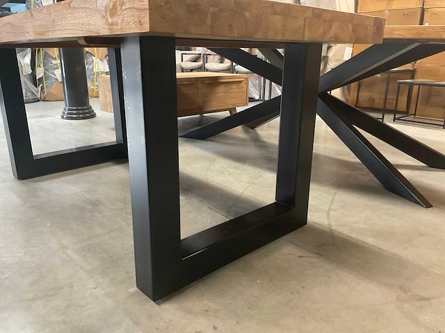 Boomstam eetkamertafel - afbeelding 6 van  14