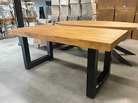 Boomstam eetkamertafel - afbeelding 1 van  14