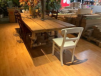 Boomstam eetkamertafel - afbeelding 1 van  8