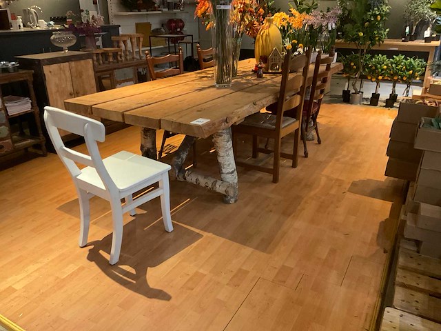 Boomstam eetkamertafel - afbeelding 2 van  8