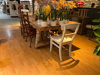 Boomstam eetkamertafel - afbeelding 4 van  8