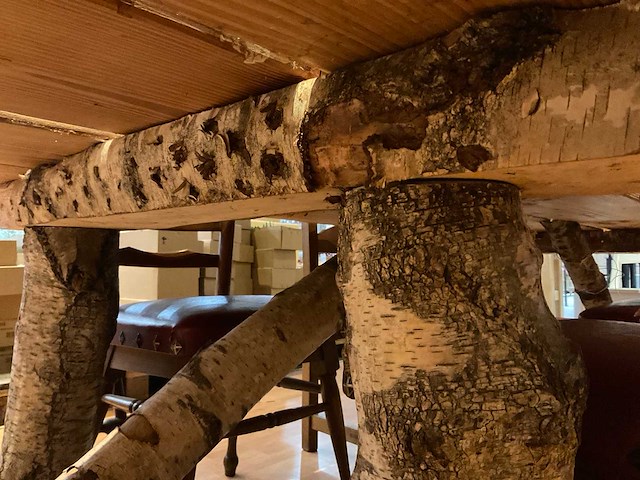 Boomstam eetkamertafel - afbeelding 6 van  8