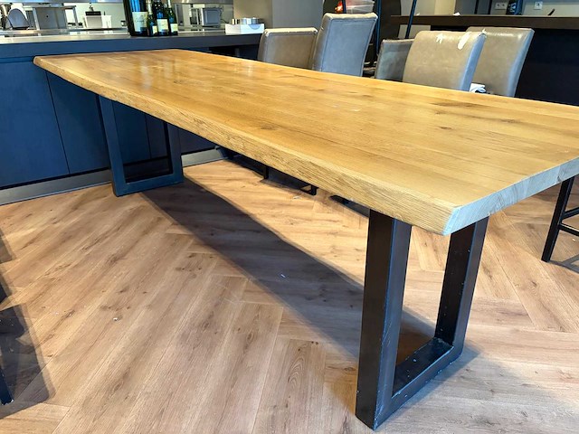 Boomstam eetkamertafel - afbeelding 2 van  6