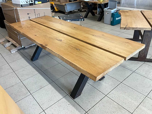 Boomstam eetkamertafel - afbeelding 1 van  1