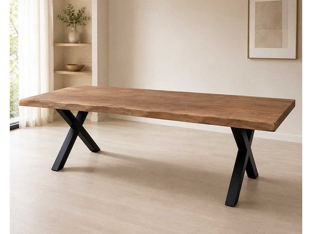 Boomstam eetkamertafel - afbeelding 1 van  4