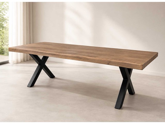 Boomstam eetkamertafel - afbeelding 2 van  4