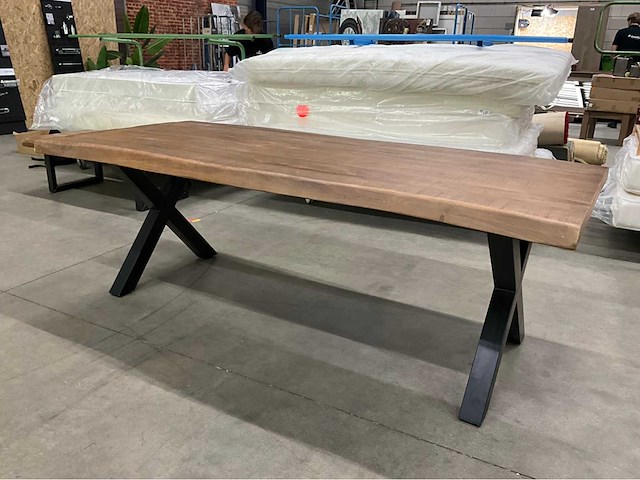 Boomstam eetkamertafel - afbeelding 3 van  4