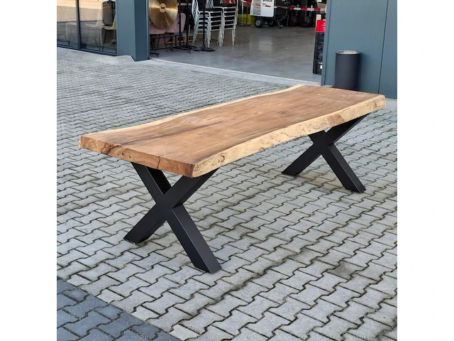 Boomstam eettafel - afbeelding 2 van  9