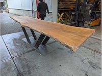 Boomstamtafel eiken 370x80cm