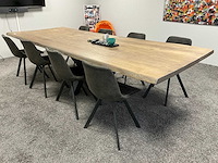 Boomstamtafel met 8x kuipstoel - afbeelding 2 van  5