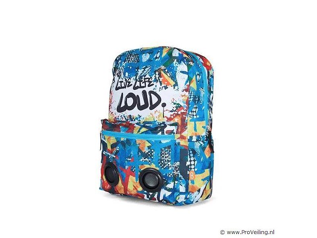 Boomzac rugtas met bluetooth, blauw - afbeelding 1 van  2