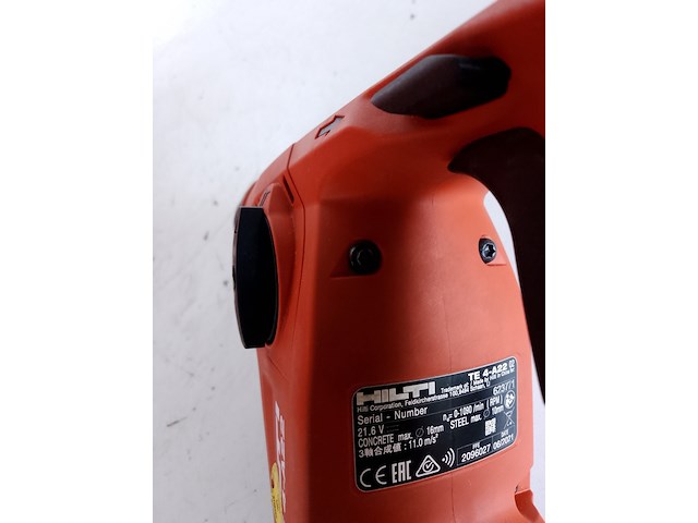 Boorhamer 18mm sds-plus accu hilti hilti, te 4-a22, bouwjaar 2021 - afbeelding 9 van  14