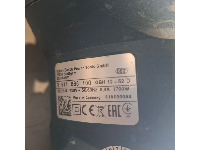 Boorhamer 52mm 230v sds-max ~, bosch, gbh 12-52 d, 2018 - afbeelding 4 van  6
