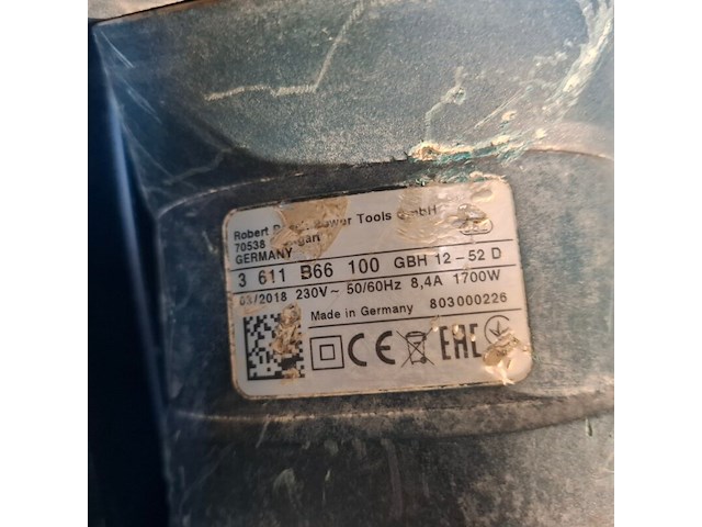 Boorhamer 52mm 230v sds-max ~, bosch, gbh 12-52 d, 2018 - afbeelding 6 van  7