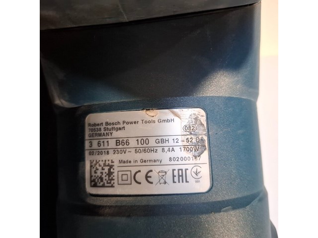 Boorhamer 52mm 230v sds-max ~, bosch, gbh 12-52 d, 2018 - afbeelding 6 van  7