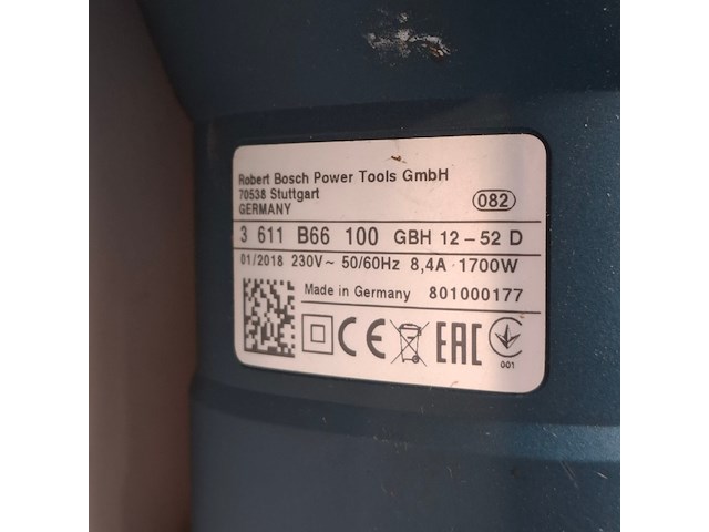 Boorhamer 52mm 230v sds-max ~, bosch, gbh 12-52 d, 2018 - afbeelding 9 van  9