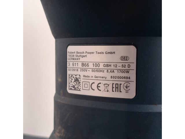 Boorhamer 52mm 230v sds-max ~, bosch, gbh 12-52 d, 2018 - afbeelding 8 van  8