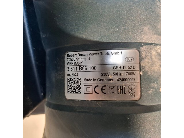 Boorhamer 52mm 230v sds-max ~, bosch, gbh 12-52 d, 2025 - afbeelding 6 van  7