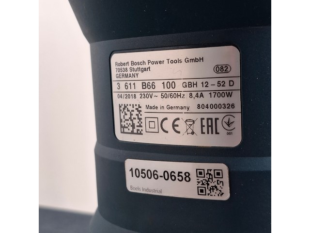 Boorhamer 52mm 230v sds-max ~ bosch, gbh 12-52 d, bouwjaar 2018 - afbeelding 7 van  8