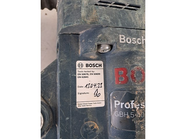 Boorhamer 6kg 230v sds-max ~ bosch, gbh 5-40 dce, bouwjaar 2020 - afbeelding 14 van  14