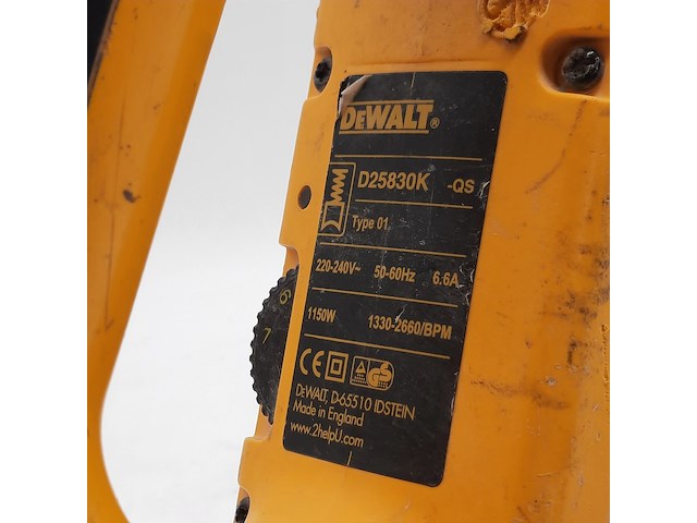 Boorhamer dewalt, d25830k - afbeelding 8 van  8