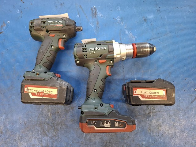 Boormachine en slagmoeraanzetter metabo, ltx en ssw18ltx 300bl - afbeelding 1 van  7