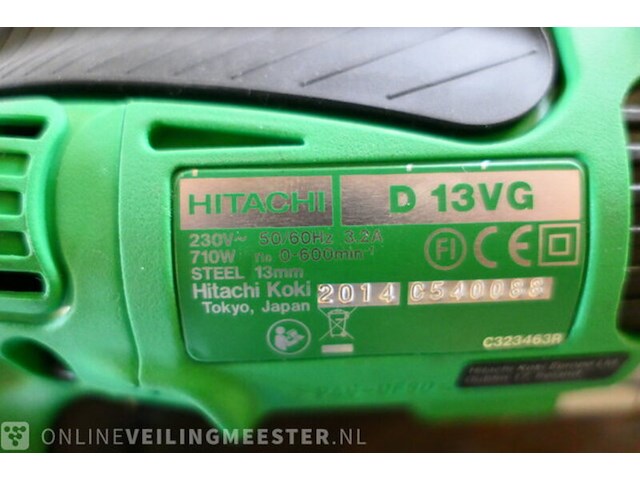 Boormachine hitachi, d13vg - afbeelding 4 van  6