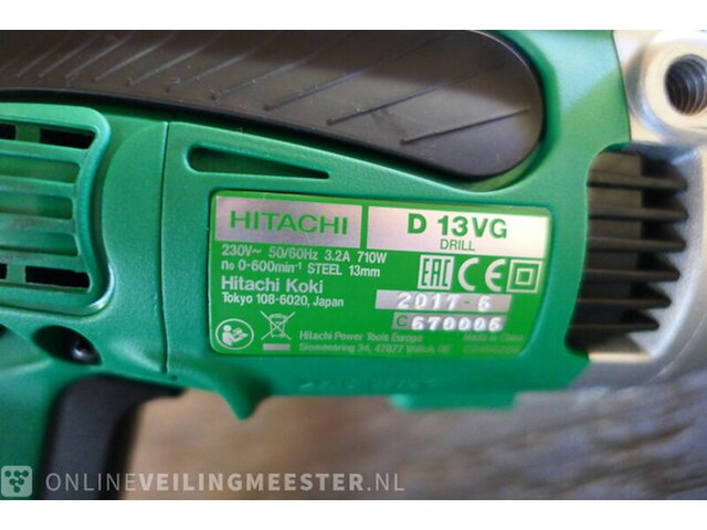 Boormachine hitachi, d13vg - afbeelding 5 van  10