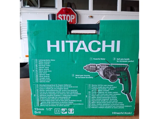 Boormachine hitachi, d13vg - afbeelding 2 van  3