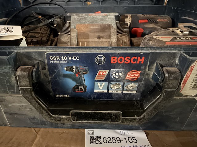 Boormachine in koffer, 2x accu, 1x lader bosch - afbeelding 2 van  3