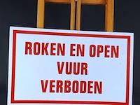 Bord roken en open vuur verboden kunststof