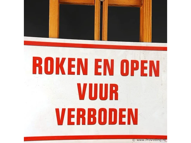 Bord roken en open vuur verboden kunststof - afbeelding 3 van  4