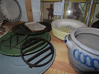 Borden, messen, onderborden, loodglasjes enz…. - afbeelding 2 van  3