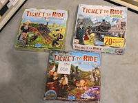 Bordspellen days of wonder ticket to ride w.o. nederland, iberia en europa, totaal 3 stuks.
